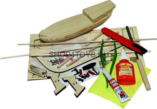 Конструктор из дерева корабль КАРАВЕЛЛА La Nina с инструментами - K09N Конструктор из дерева корабль КАРАВЕЛЛА La Nina с инструментами - K09N