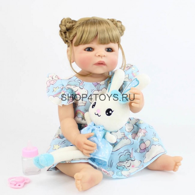 Реборн силиконовая блондинка с длинными волосами Устина Реборн силиконовая блондинка с длинными волосами Устина