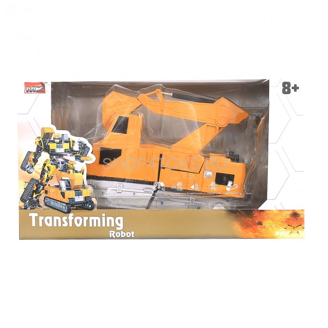 Радиоуправляемый робот-трансформер Экскаватор 1:14, стреляет присосками - 2383PF Радиоуправляемый робот-трансформер Экскаватор 1:14, стреляет присосками - 2383PF