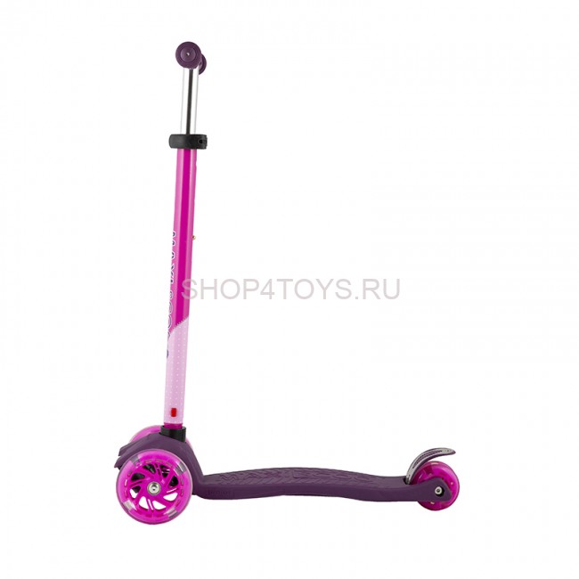 Самокат Трехколесный, со Светящимися Колесами, Фиолетовый - MSC-J082002 Самокат Трехколесный, со Светящимися Колесами, Фиолетовый - MSC-J082002
