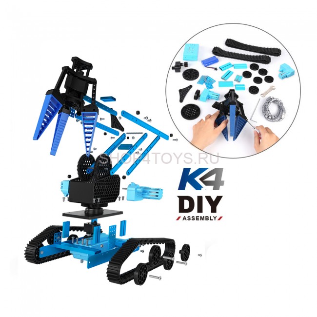 Конструктор BKN DIY 100 деталей - ру машина с электромеханическим манипулятором - K4-DIY Конструктор BKN DIY 100 деталей - ру машина с электромеханическим манипулятором - K4-DIY