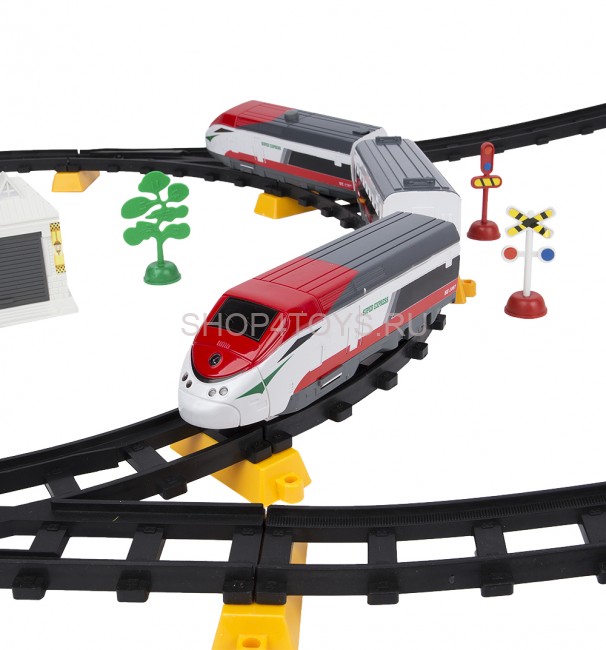 Железная дорога Скоростной экспресс (длина полотна 396 см, на батарейках) - LQ-2936A-12