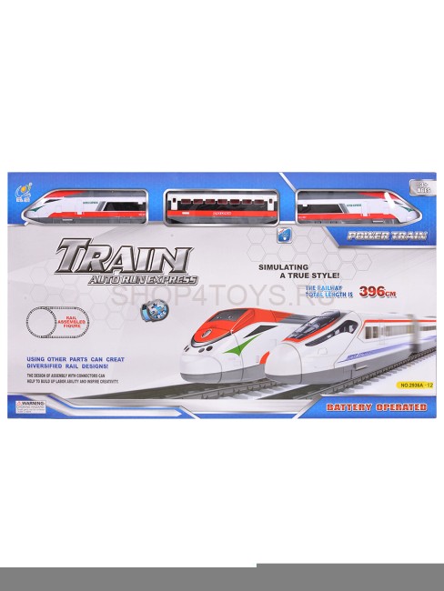 Железная дорога Скоростной экспресс (длина полотна 396 см, на батарейках) - LQ-2936A-12