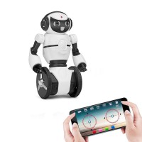Белый робот WL toys F4 c WiFi FPV камерой, управление через APP - WLT-F4