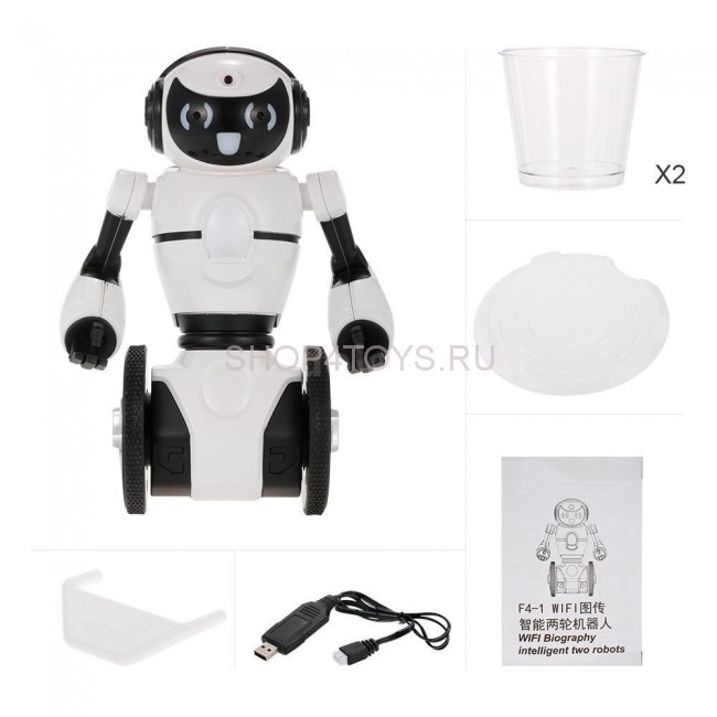 Белый робот WL toys F4 c WiFi FPV камерой, управление через APP - WLT-F4 Белый робот WL toys F4 c WiFi FPV камерой, управление через APP - WLT-F4