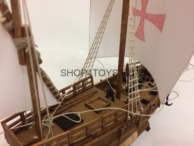 Конструктор из дерева корабль КАРАВЕЛЛА Pinta с инструментами - K10N