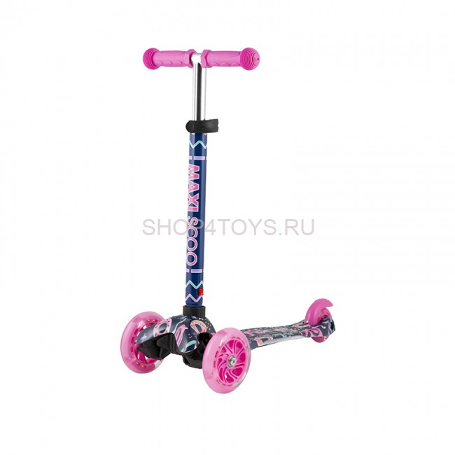 Самокат Трехколесный, со Светящимися Колесами, Фламинго - MSC-B082008 Самокат Трехколесный, со Светящимися Колесами, Фламинго - MSC-B082008