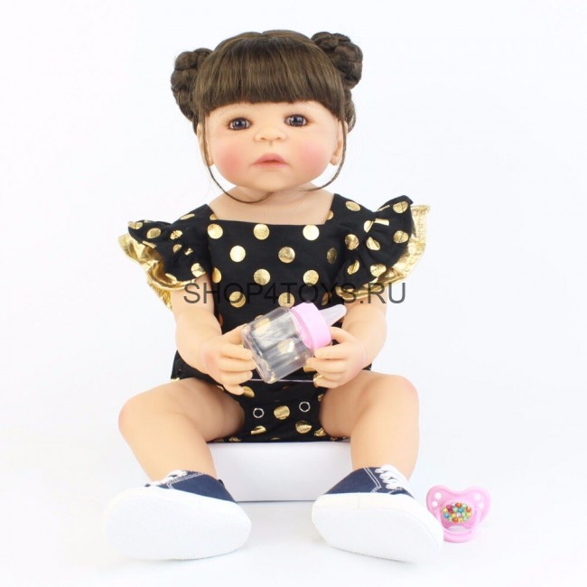 Реборн силиконовая с длинными волосами Мари