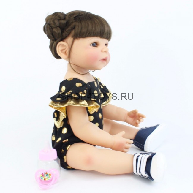 Реборн силиконовая с длинными волосами Мари