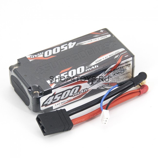 Аккумулятор Sunpadow Li-Po 7.4V 4500 40C SH TRX plug - SP-4500-2-40C-SH-T