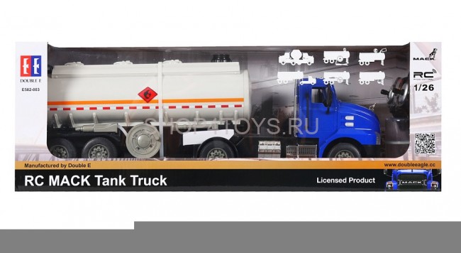 Радиоуправляемый тягач Double E MACK с цистерной 1:26 2.4G - E582-003