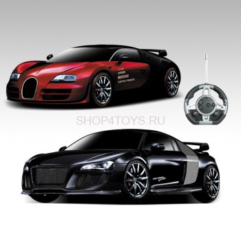 Радиоуправляемый конструктор - автомобили Bugatti Veyron и Audi R8 - 2028-2F02B Это не просто радиоуправляемая игрушка, но и конструктор. В набор конструктора входит 40 деталей для сборки 2 разных автомобилей
