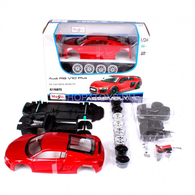 Сборная металлическая модель Maisto Audi R8 V10 Plus 1:24 - 39900 Сборная металлическая модель Maisto Audi R8 V10 Plus 1:24 - 39900