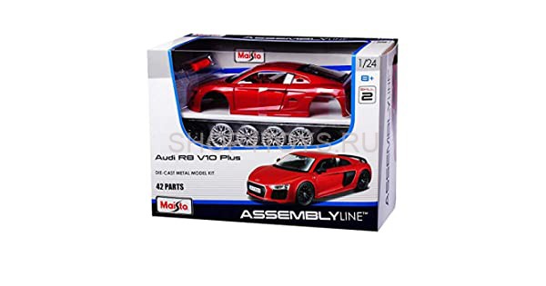 Сборная металлическая модель Maisto Audi R8 V10 Plus 1:24 - 39900 Сборная металлическая модель Maisto Audi R8 V10 Plus 1:24 - 39900
