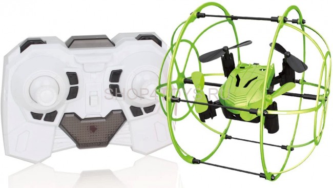 Радиоуправляемый квадрокоптер с защитной сеткой Green SkyWalker - HM1336-GREEN
