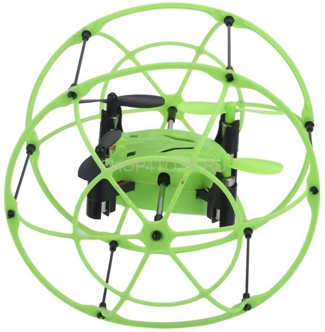 Радиоуправляемый квадрокоптер с защитной сеткой Green SkyWalker - HM1336-GREEN