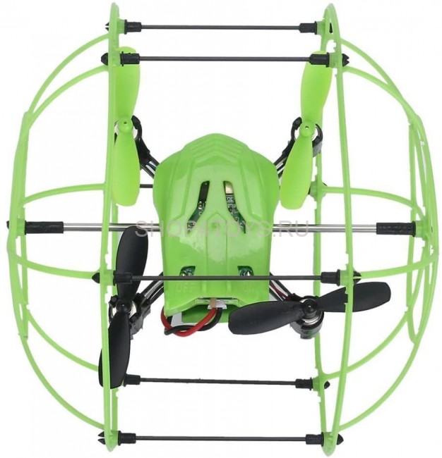 Радиоуправляемый квадрокоптер с защитной сеткой Green SkyWalker - HM1336-GREEN
