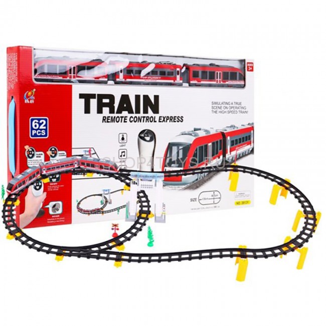 Железная дорога с пультом управления (поезд Красная стрела, длина 396 см, свет, звук) - 2813Y Железная дорога с пультом управления (поезд Красная стрела, длина 396 см, свет, звук) - 2813Y