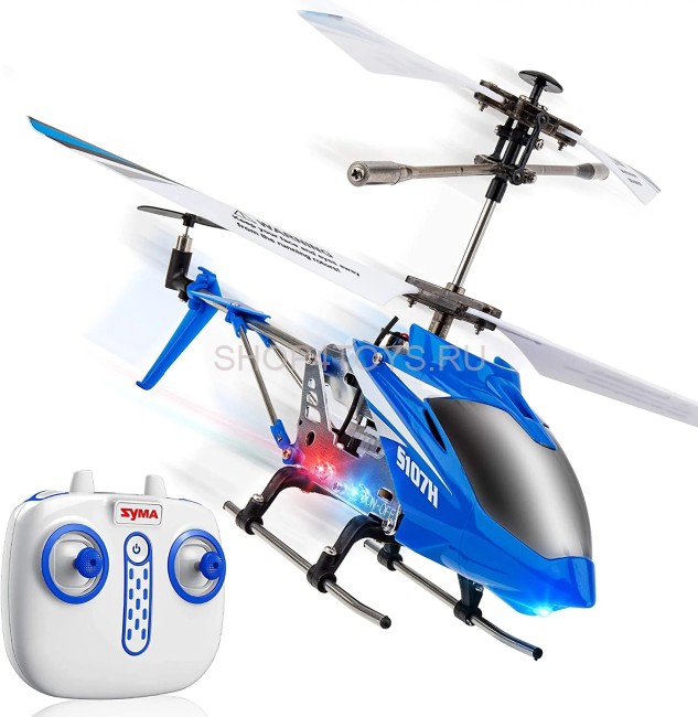 Радиоуправляемый вертолет Syma S107H Blue 2.4G с функцией зависания - S107H Радиоуправляемый вертолет Syma S107H Blue 2.4G с функцией зависания - S107H