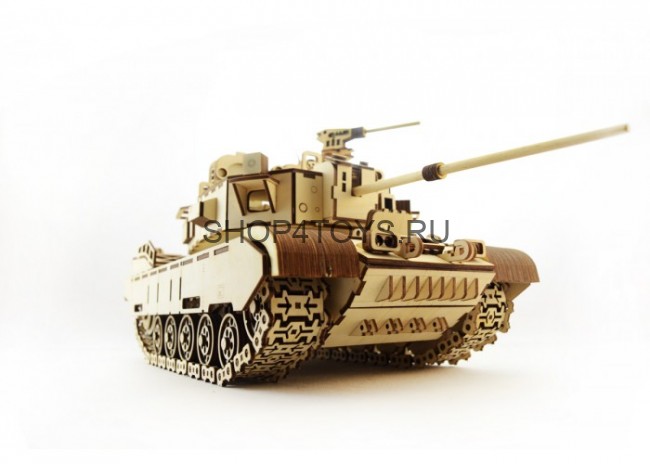 Конструктор 3D деревянный подвижный Lemmo Танк Кайман - Т-1 Конструктор 3D деревянный подвижный Lemmo Танк Кайман - Т-1