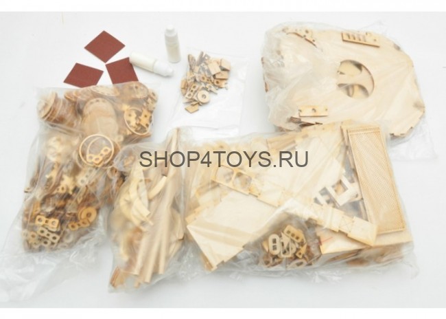 Конструктор 3D деревянный подвижный Lemmo Танк Кайман - Т-1 Конструктор 3D деревянный подвижный Lemmo Танк Кайман - Т-1