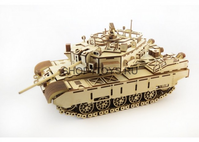 Конструктор 3D деревянный подвижный Lemmo Танк Кайман - Т-1 Конструктор 3D деревянный подвижный Lemmo Танк Кайман - Т-1