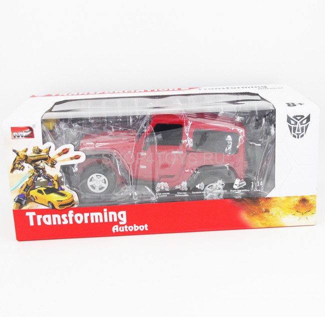 Радиоуправляемый робот трансформер Jeep Rubicon Red 1:14 - 2329PF