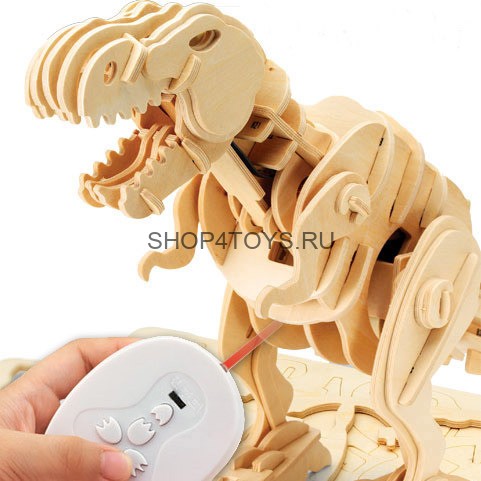 Деревянный конструктор с ДУ, звуковой контроль, звуковые эффекты D-LEX Тираннозавр - EL-D200 Деревянный конструктор с ДУ, звуковой контроль, звуковые эффекты D-LEX Тираннозавр - EL-D200