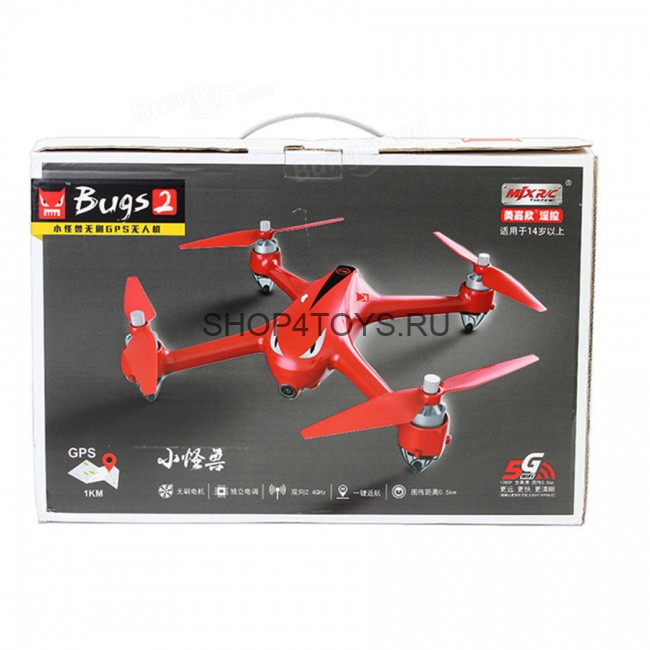 Радиоуправляемый квадрокоптер MJX R/C Red Bugs 2 GPS FPV WiFi Brushless 2.4G - B2W Радиоуправляемый квадрокоптер MJX R/C Red Bugs 2 GPS FPV WiFi Brushless 2.4G - B2W
