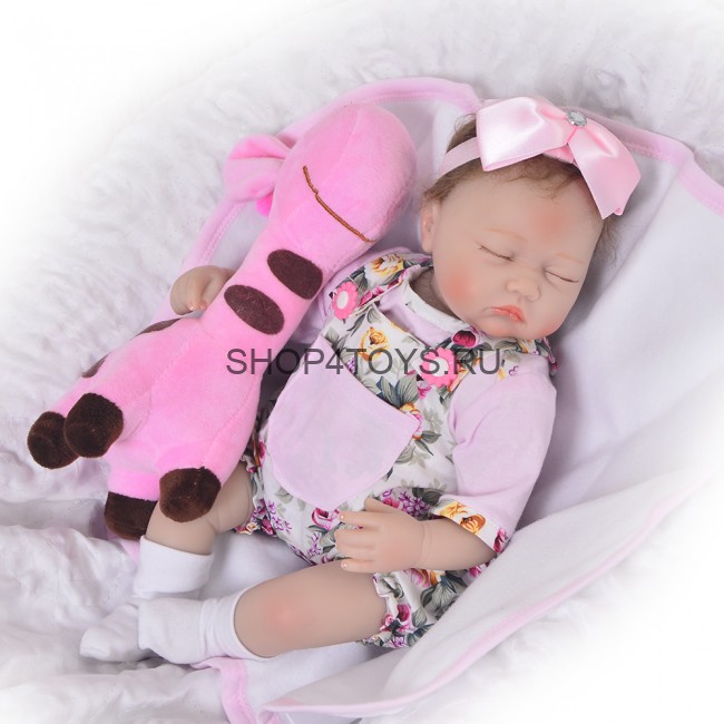 Реборн девочка с закрытыми глазами Анфиса