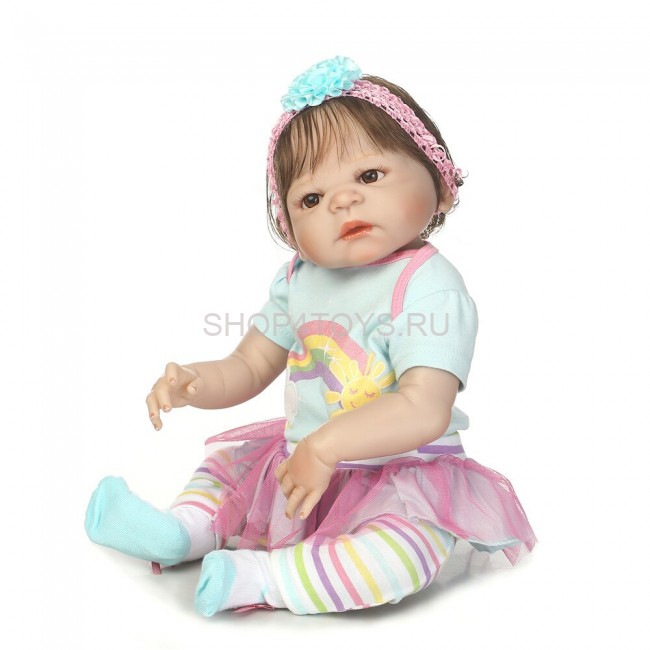 Реборн девочка полностью силиконовая Берта