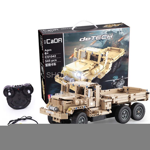 Конструктор радиоуправляемый CADA deTech военный грузовик (38 см, 545 деталей) - C51042W