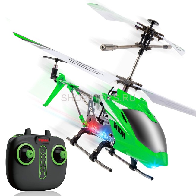 Радиоуправляемый вертолет Syma S107H Green 2.4G с функцией зависания - S107H Радиоуправляемый вертолет Syma S107H Green 2.4G с функцией зависания - S107H