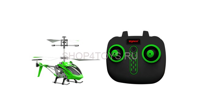 Радиоуправляемый вертолет Syma S107H Green 2.4G с функцией зависания - S107H Радиоуправляемый вертолет Syma S107H Green 2.4G с функцией зависания - S107H