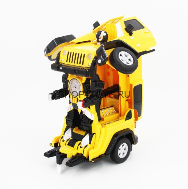 Радиоуправляемый робот трансформер Jeep Rubicon Yellow 1:14 - 2329PF