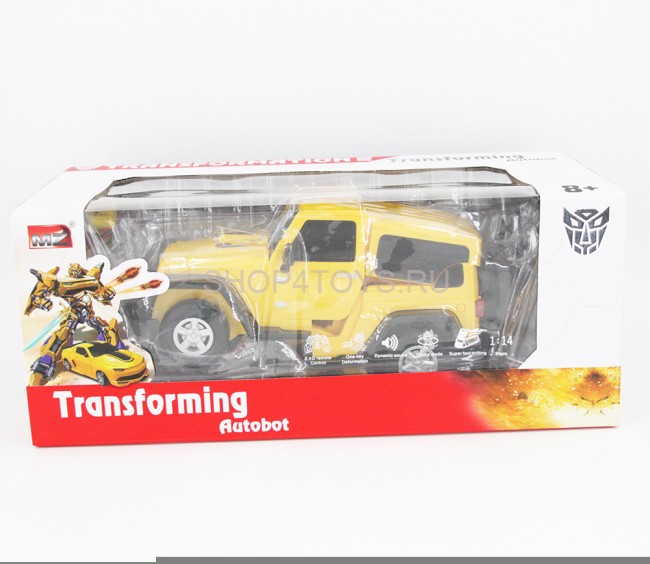 Радиоуправляемый робот трансформер Jeep Rubicon Yellow 1:14 - 2329PF