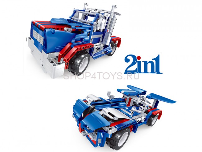 Радиоуправляемый конструктор 2 в 1 - грузовик и джип - QH8006 Радиоуправляемый конструктор 2 в 1 - грузовик и джип - QH8006