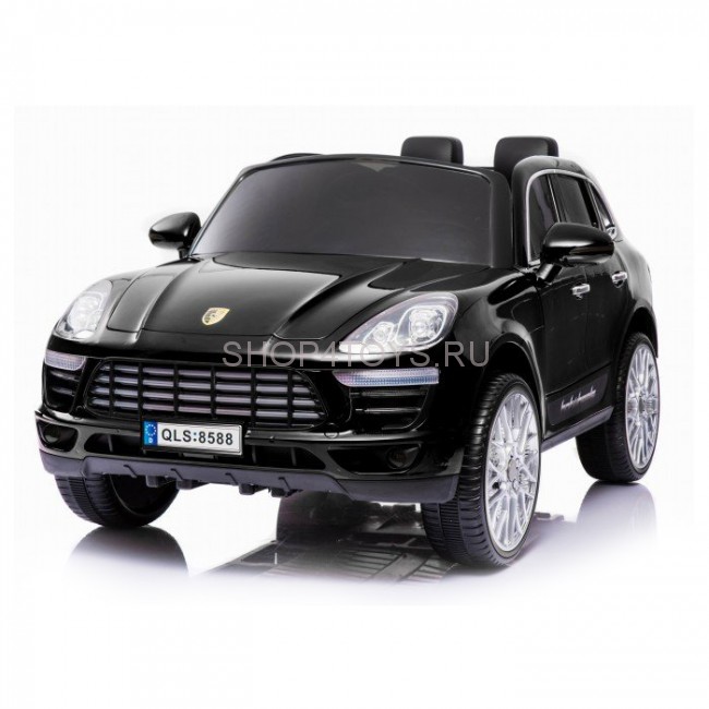 Детский электромобиль  Порше Porsche Macan S Black 12V 2.4G - QLS-8588