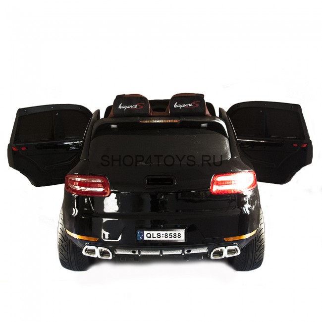 Детский электромобиль  Порше Porsche Macan S Black 12V 2.4G - QLS-8588