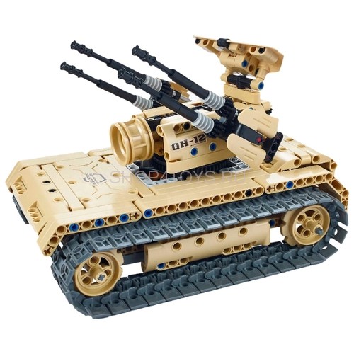 Радиоуправляемый конструктор зенитный танк QiHui Technics 4CH 2.4G 457 деталей - QH8012 Радиоуправляемый конструктор зенитный танк QiHui Technics 4CH 2.4G 457 деталей - QH8012