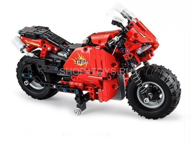 Конструктор радиоуправляемый CADA deTech гоночный мотоцикл (29 см, 2 двигателя, 484 детали) - C51024
