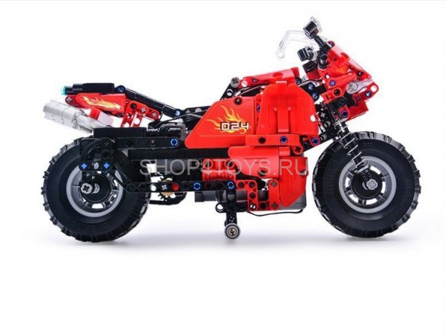 Конструктор радиоуправляемый CADA deTech гоночный мотоцикл (29 см, 2 двигателя, 484 детали) - C51024