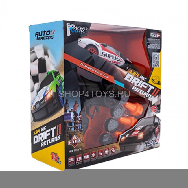 Радиоуправляемая машина для дрифта Nissan GT-R (19 см, 15 км/ч, сменные колеса, фишки) - SC24A08 Радиоуправляемая машина для дрифта Nissan GT-R (19 см, 15 км/ч, сменные колеса, фишки) - SC24A08