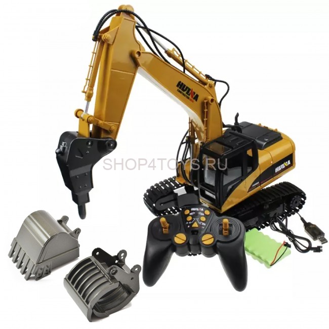 Радиоуправляемый экскаватор HUINA 3in1 (ковш, отбойник, захват бревен) 1:14 2.4G - HN1550-60-70 Радиоуправляемый экскаватор HUINA 3in1 (ковш, отбойник, захват бревен) 1:14 2.4G - HN1550-60-70