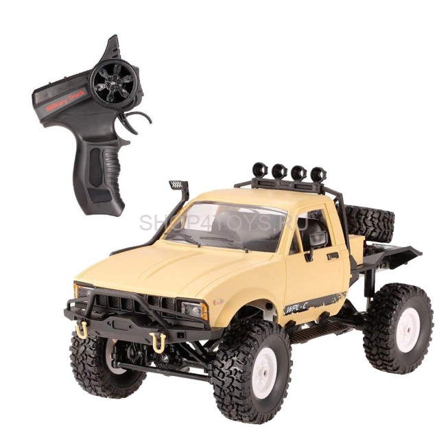 Радиоуправляемая машина WPL пикап Hilux (желтый) 4WD 2.4G 1:16 RTR - WPLC-14R-YELLOW Радиоуправляемая машина WPL пикап Hilux (желтый) 4WD 2.4G 1:16 RTR - WPLC-14R-YELLOW