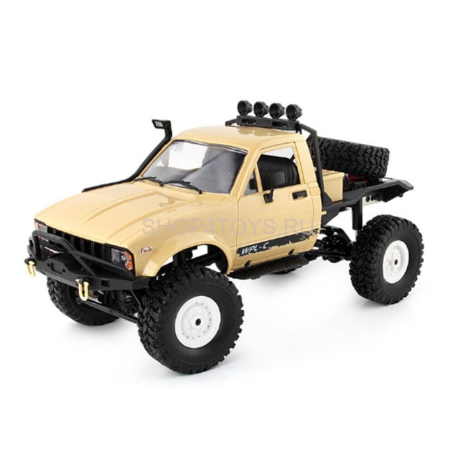 Радиоуправляемая машина WPL пикап Hilux (желтый) 4WD 2.4G 1:16 RTR - WPLC-14R-YELLOW Радиоуправляемая машина WPL пикап Hilux (желтый) 4WD 2.4G 1:16 RTR - WPLC-14R-YELLOW