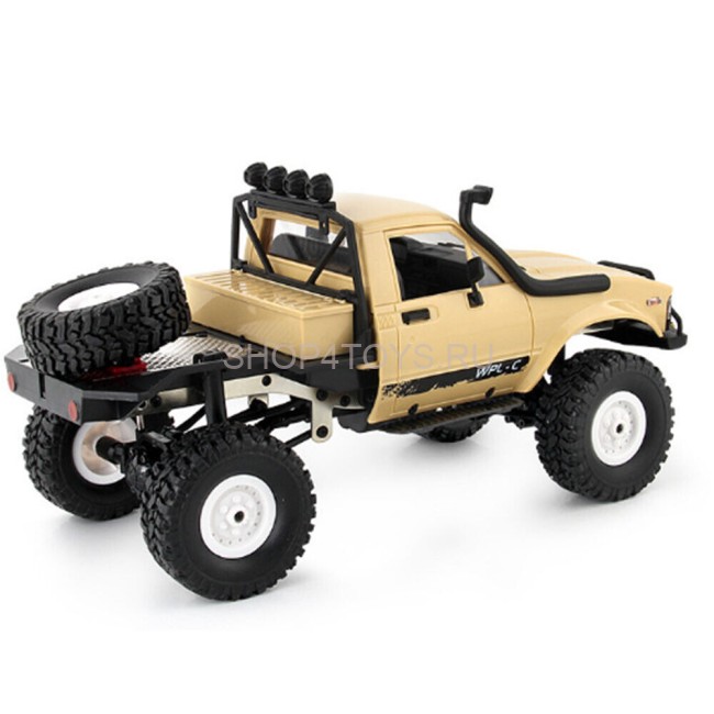 Радиоуправляемая машина WPL пикап Hilux (желтый) 4WD 2.4G 1:16 RTR - WPLC-14R-YELLOW Радиоуправляемая машина WPL пикап Hilux (желтый) 4WD 2.4G 1:16 RTR - WPLC-14R-YELLOW