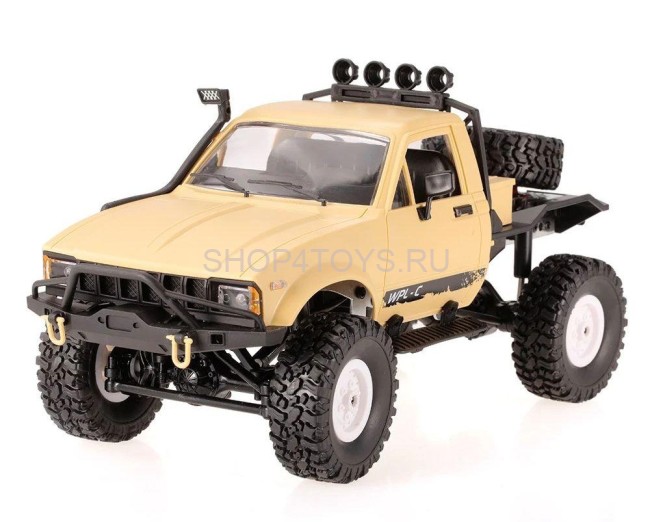 Радиоуправляемая машина WPL пикап Hilux (желтый) 4WD 2.4G 1:16 RTR - WPLC-14R-YELLOW Радиоуправляемая машина WPL пикап Hilux (желтый) 4WD 2.4G 1:16 RTR - WPLC-14R-YELLOW
