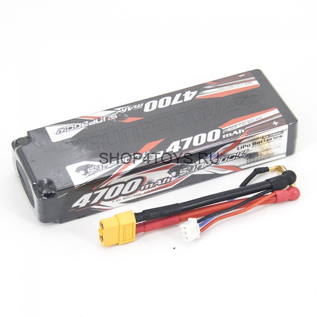 Аккумулятор Sunpadow Li-Po 7.4V 4700 40C S XT60 plug - SP-4700-2-40C-S-X Аккумулятор Sunpadow Li-Po 7.4V 4700 40C S XT60 plug - SP-4700-2-40C-S-X