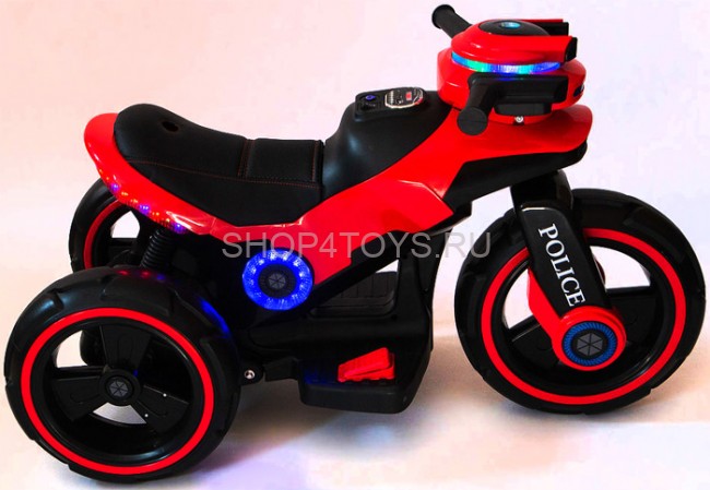 Детский мотоцикл на аккумуляторе Y-MAXI Police Red - SW198B-RED Детский мотоцикл на аккумуляторе Y-MAXI Police Red - SW198B-RED